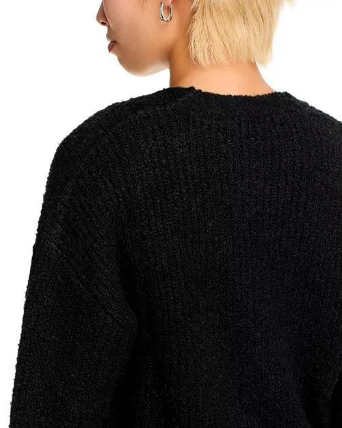 ATM Bouclé Button-Front Cardigan – Black – Size L/G – NWT – $295
