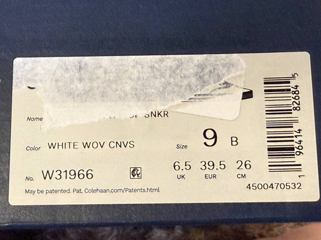 Cole Haan Women’s GrandPro Harbor Lace‑Up Sneakers – White – Size 9B –New in Box