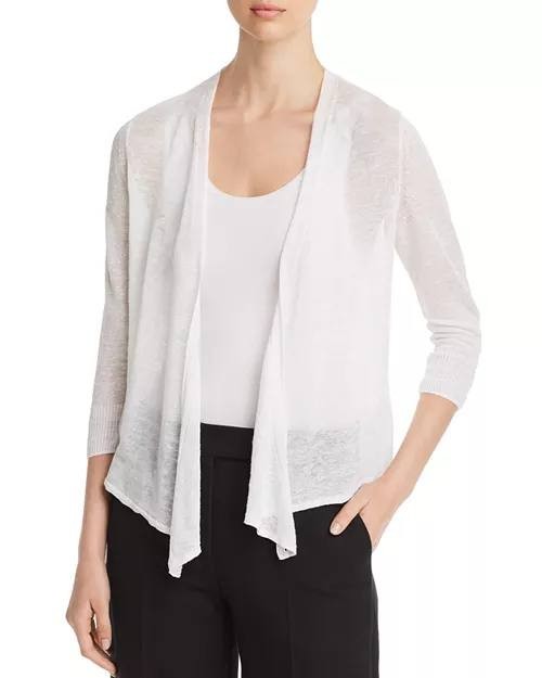 NIC+ZOE Lightweight Four‑Way Convertible Cardigan Paper White PL NWT $108
