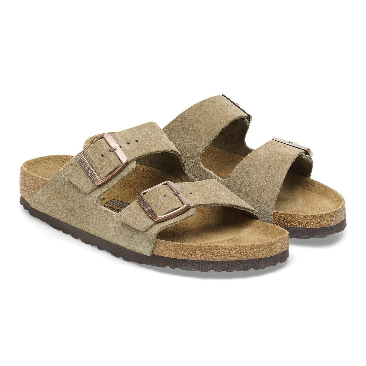 Birkenstock  Taupe  Slide  Sandals  8  New  With  Box   $155
