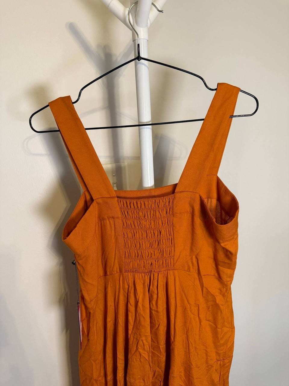 Guess Mustard Square-Neck Maxi Dress -Orange– Size S – NWT