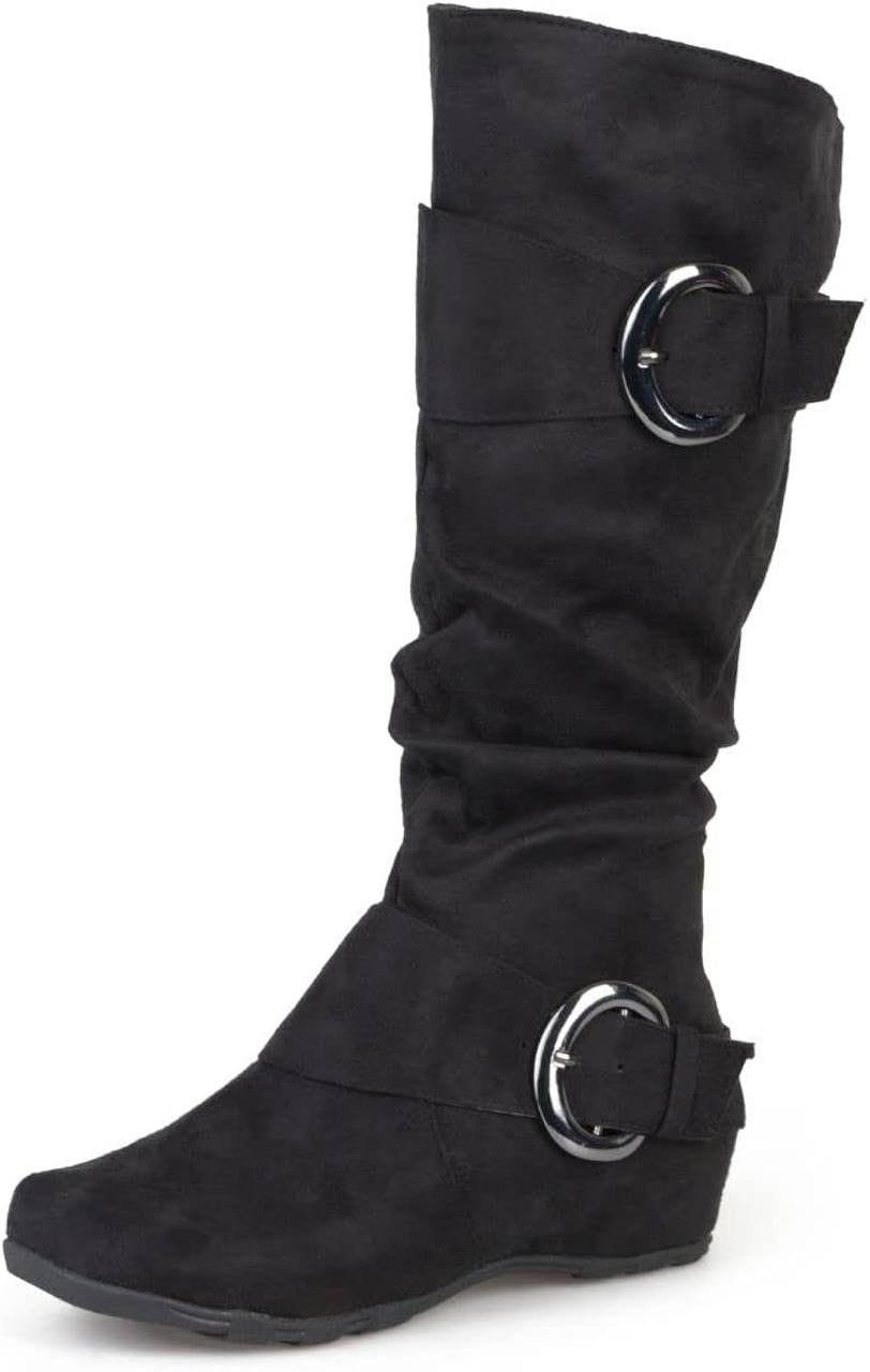Journee Black Faux Suede Boots 8.5M NIB MSRP $115