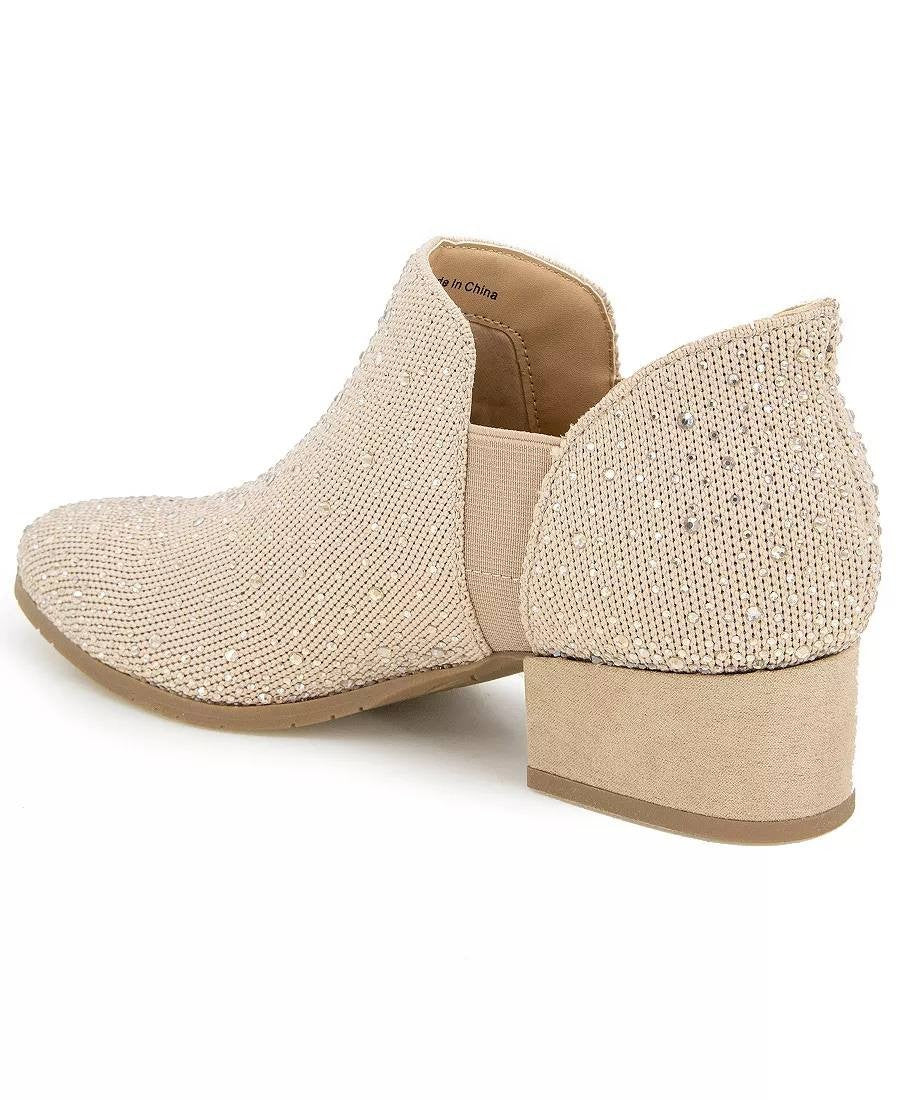 Kenneth Cole Reaction Side EZ Booties 5.5M Warm Taupe Knit Slip‑On NIB msrp$99