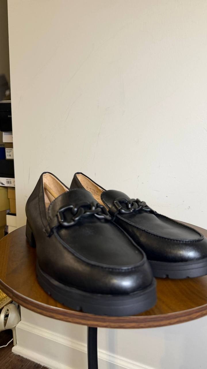 LifeStride Black Faux Leather Loafers 11M NIB MSRP $89.99