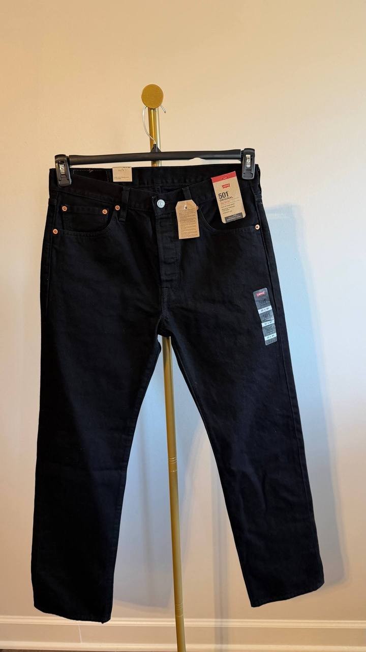 Levi’s 501 Original Men’s Jeans Punk Rock Black 32x30 $110 NWT