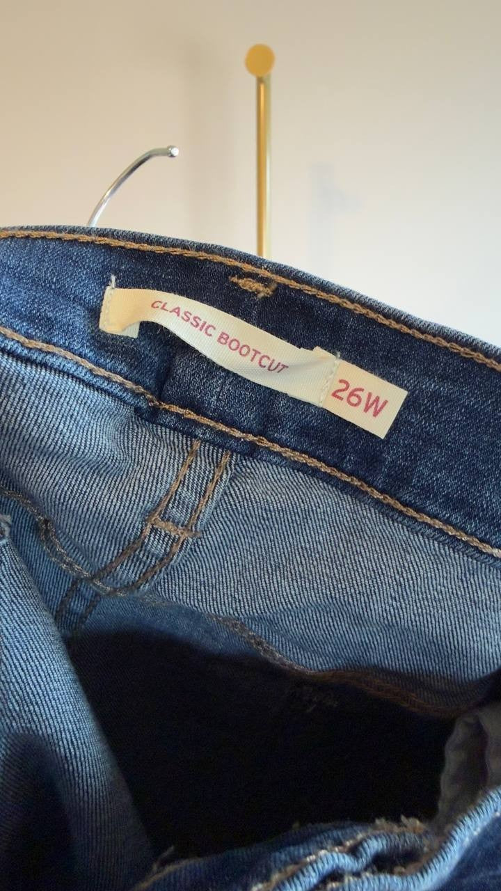 Levi’s Classic Bootcut Jeans Plus Size 26W Lapis Awe NWT $64.95