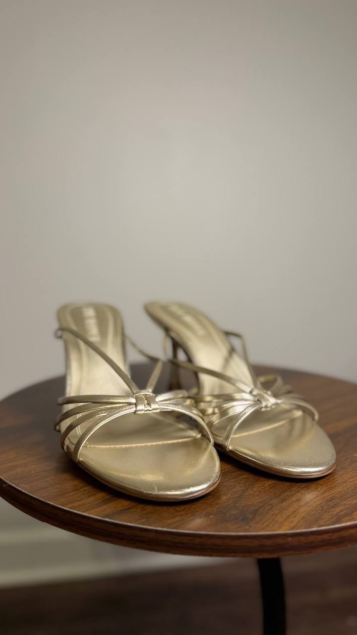 Steve  Madden  Edna  Slide  Dress  Sandals  Champagne  7.5  New  $109