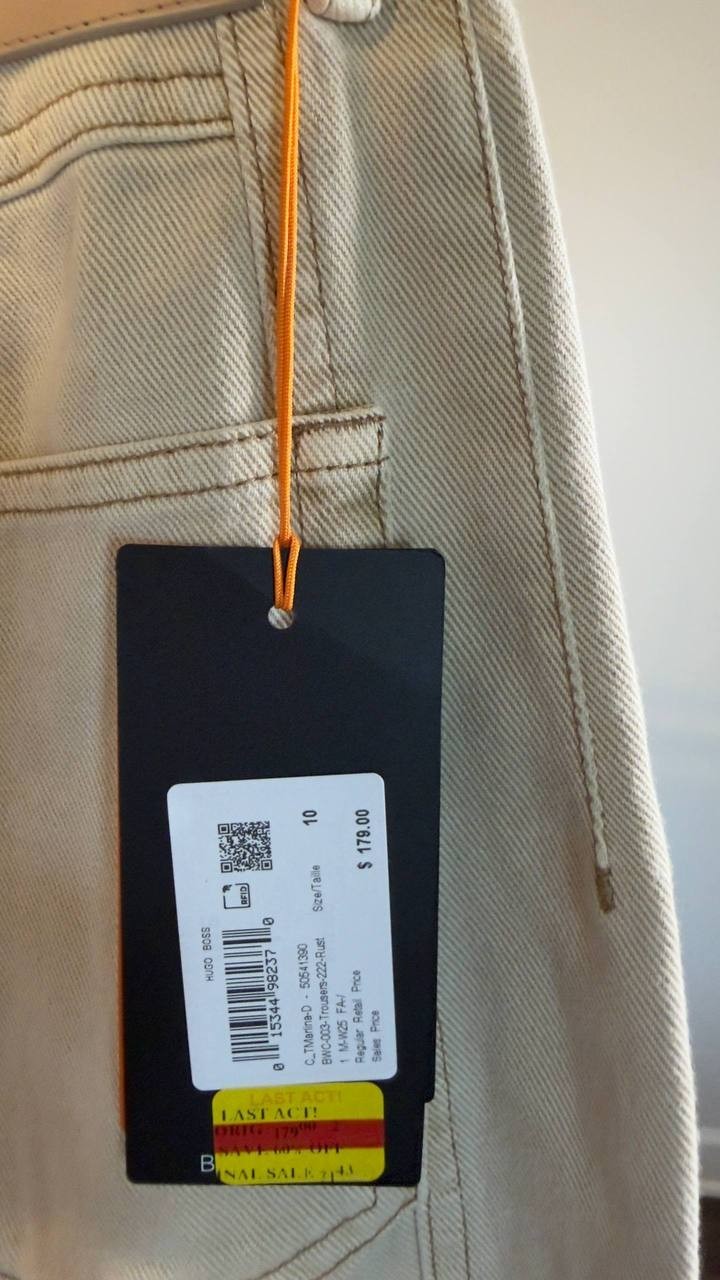 BOSS Marlina Cotton Utility Pants Rust 10 NWT $179