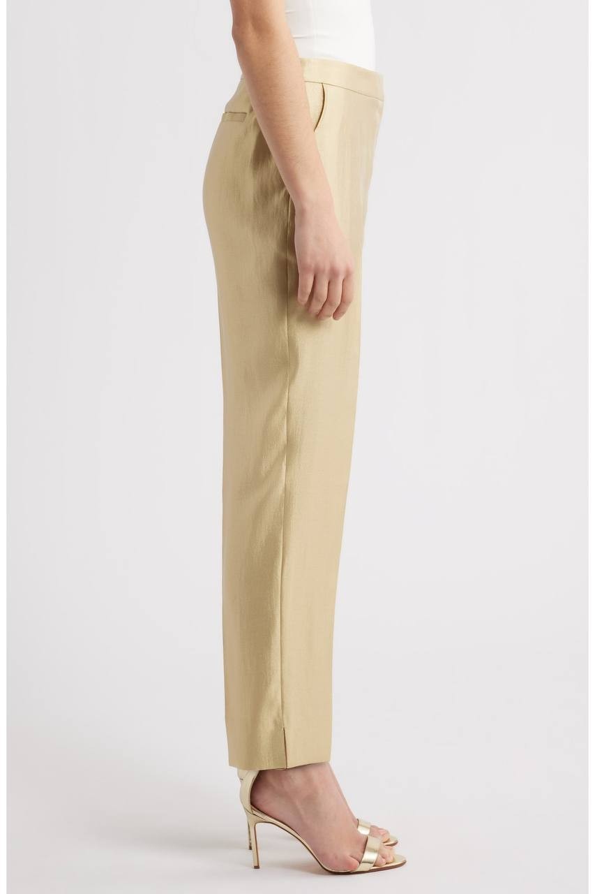 Anne Klein Pull‑On Straight Leg Pants Gold 16 NWT $99