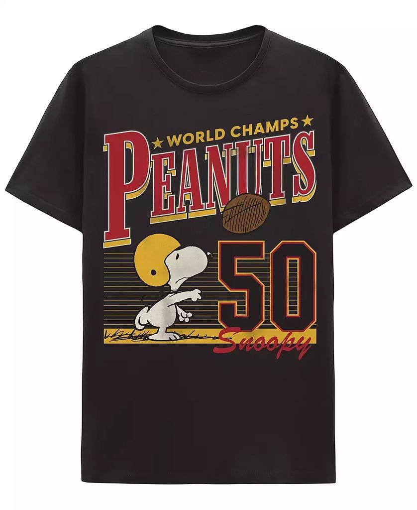 Peanuts Snoopy Football Men’s Graphic T‑Shirt Black L $20 NWT