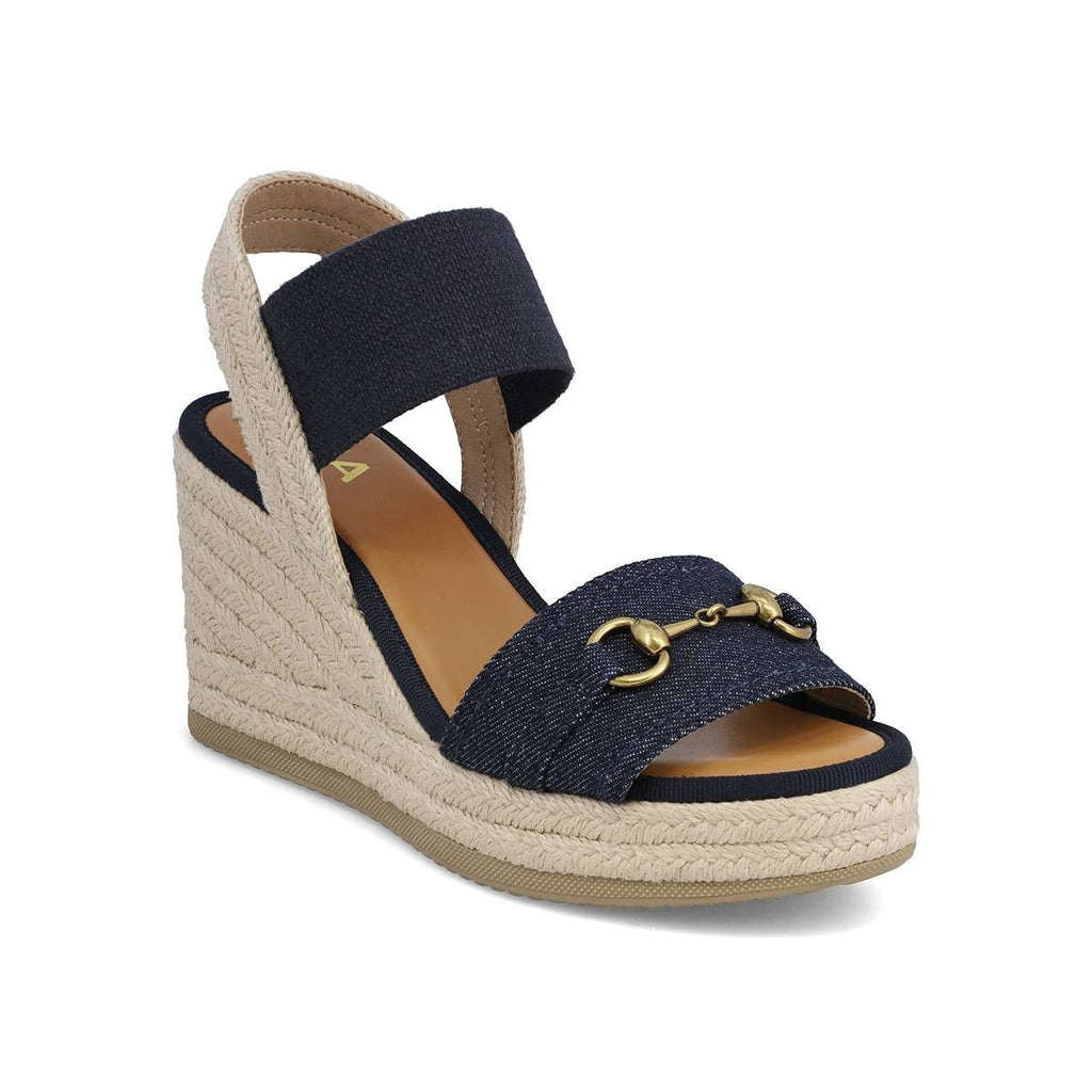 MIA   Shoes  Barossa  Wedge  Sandals  Navy  Denim  9M  New  $70