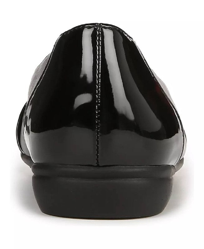 LifeStride Aliza Flats 5.5M Black Synthetic Slip‑On Round Toe NIB msrp$69.99