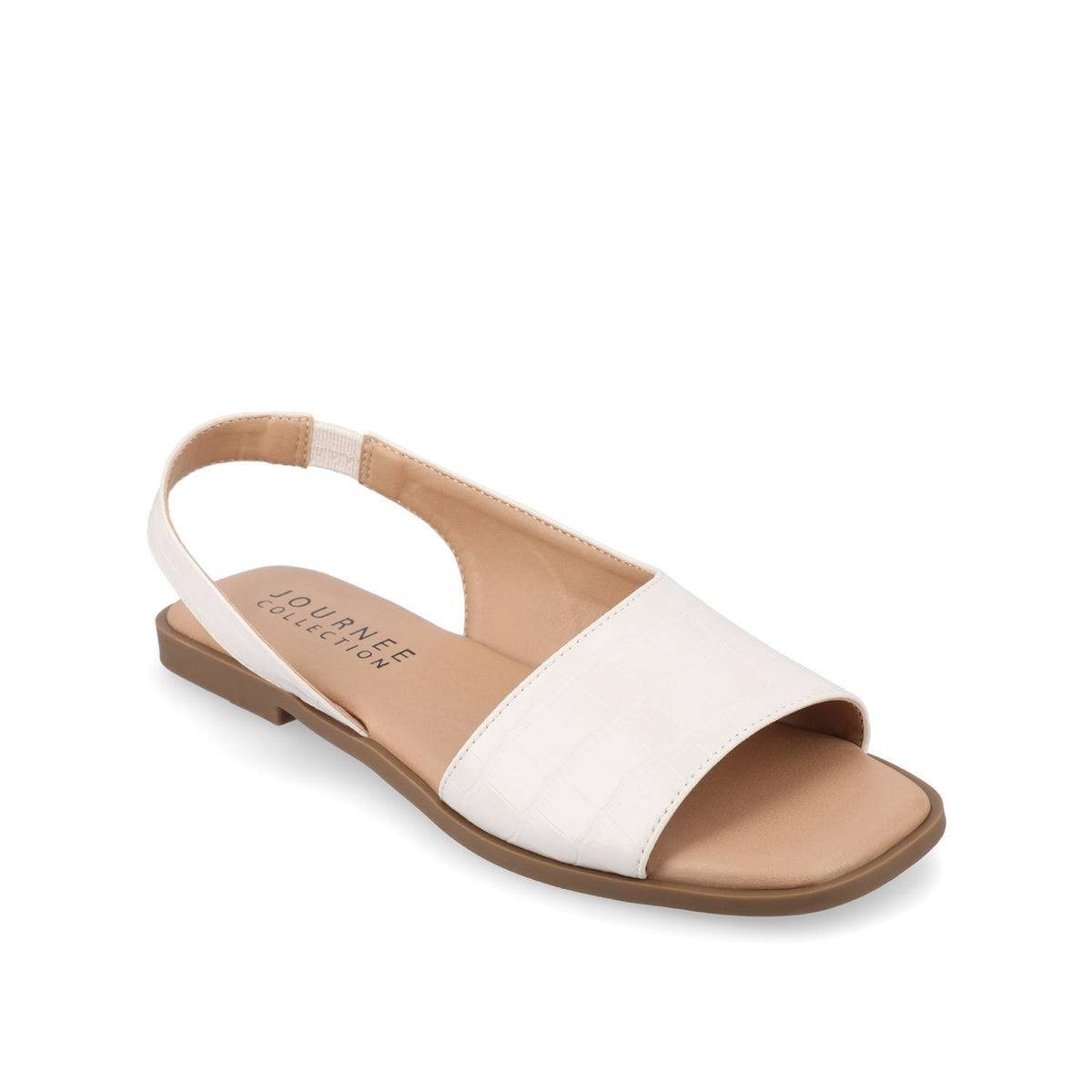 Journee  Collection  Flat  Sandals  White  6M  New  $72
