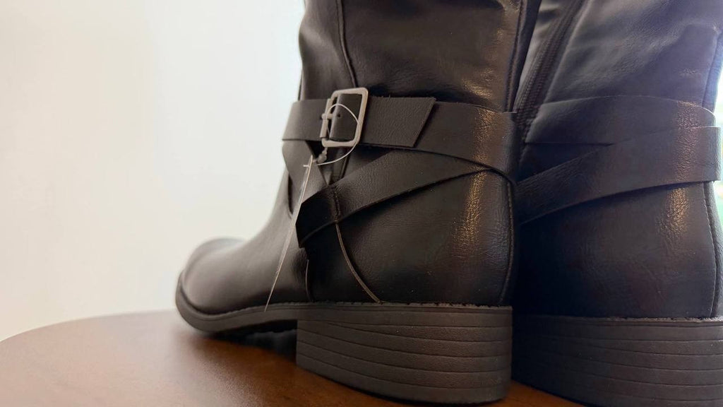 Style & Co Margoo Riding Boots Black 9.5M Man‑Made $79.90 NWB