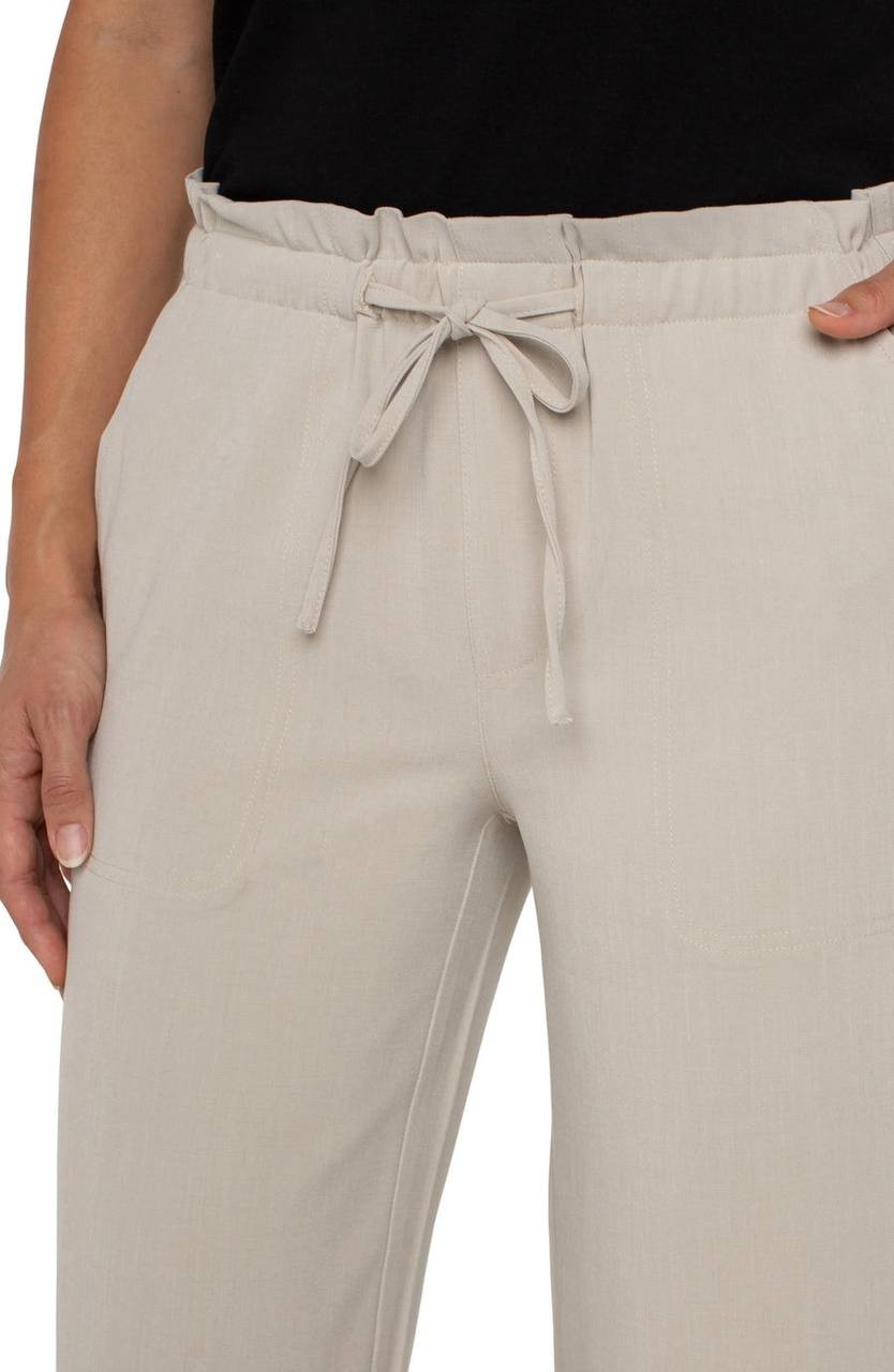 Liverpool Pull‑On Tie‑Waist Wide‑Leg Ankle Pants – Size M – NWT – $98