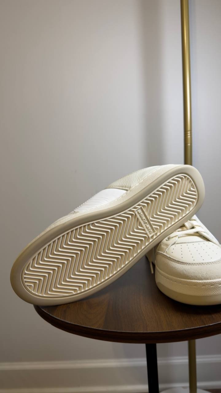 Saint  Laurent  Leather  Sneakers  Black Optic/Coffee White  Size  41  New  $875