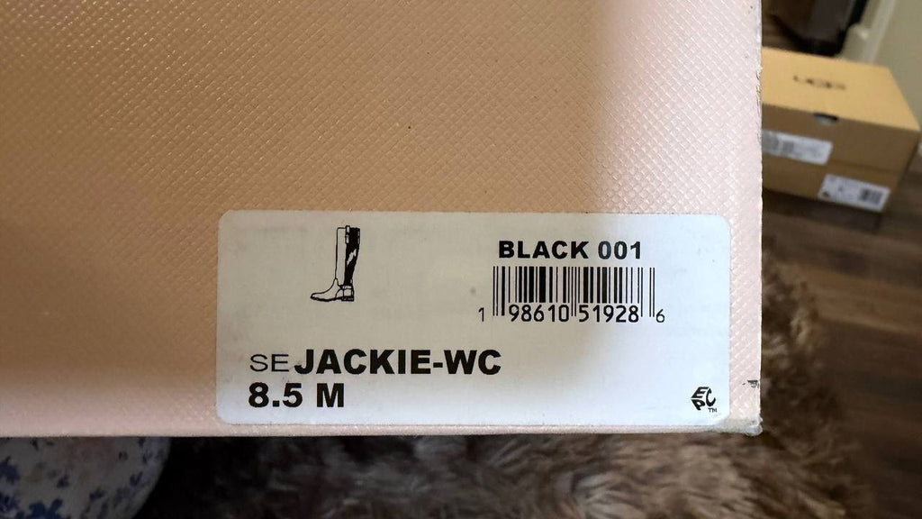 Easy Spirit Jackie Boots 8.5M Black Leather Tall Riding Buckle NIB msrp$199