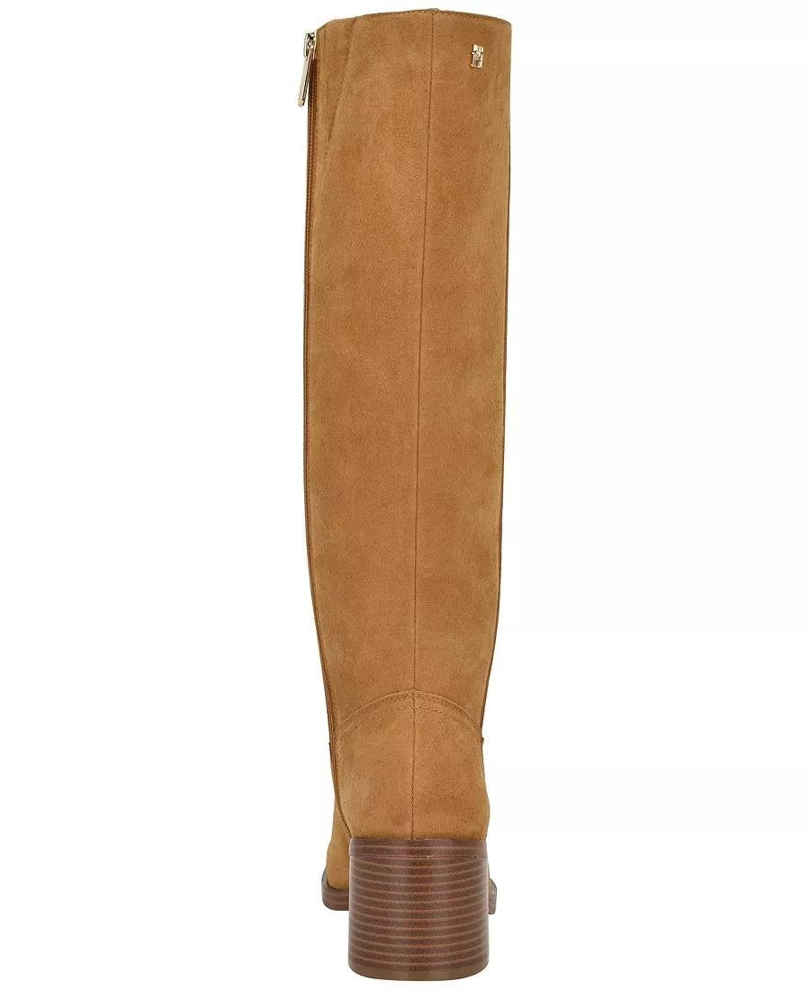 Tommy Hilfiger Laythen Boots 8.5M Natural Suede Tall Square Toe NIB msrp$159