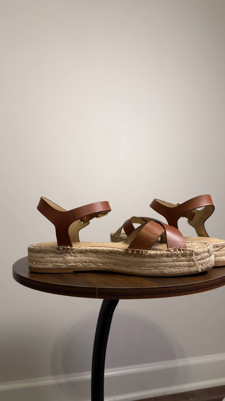 Lauren  Ralph  Lauren   Espadrilles  Sandals  Lauren  Tan  7.5  B  Pre‑owned 