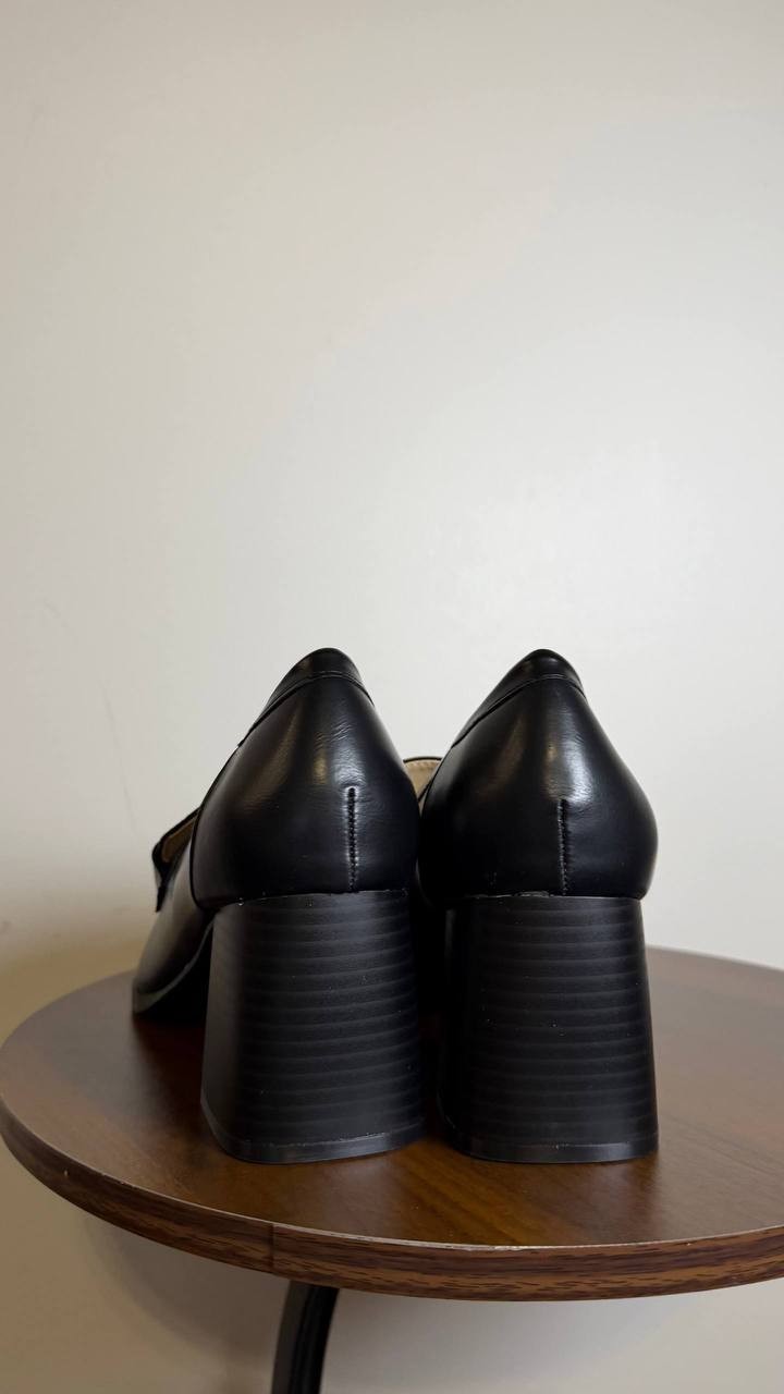 Journee Stacked Heel Pumps 9.5M Black Man‑Made New in Box MSRP $59.99