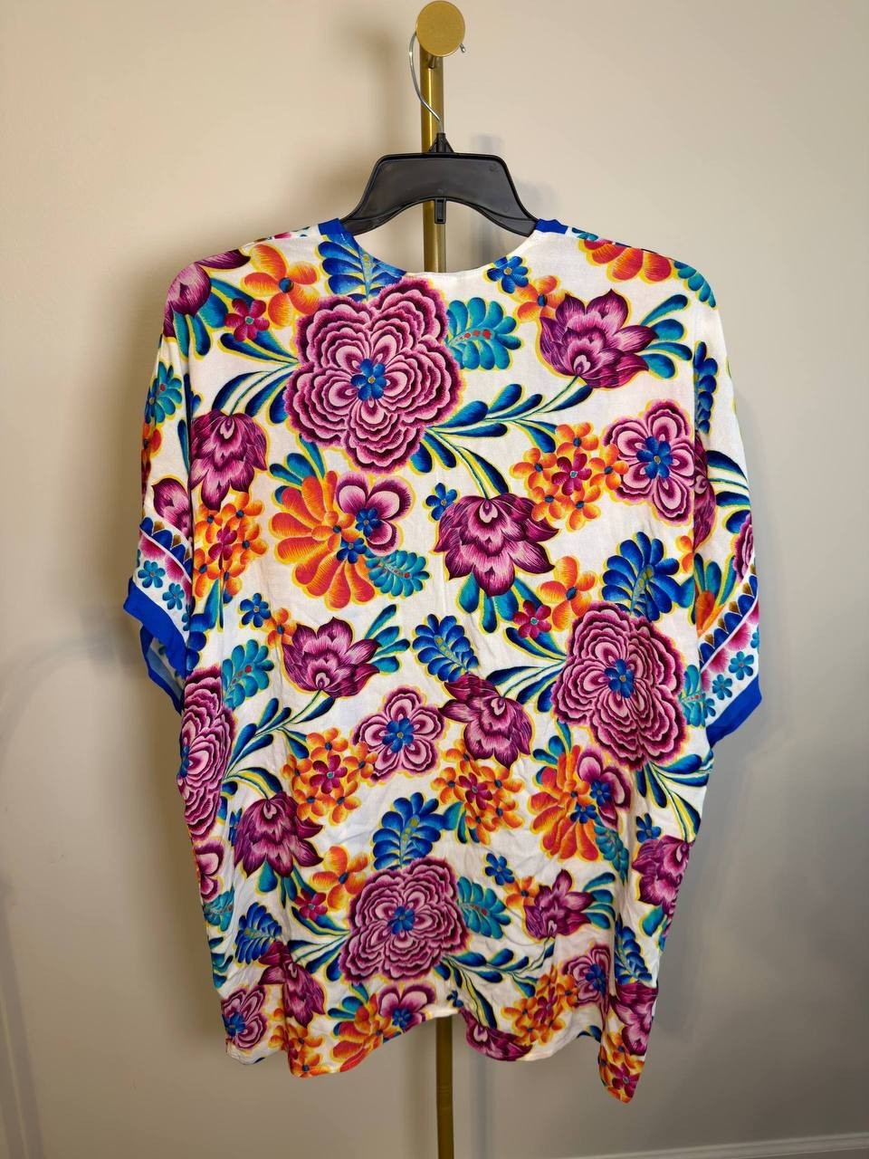 La Blanca Paradiso Open‑Front Cover‑Up Kimono Multi One Size NWOT $110