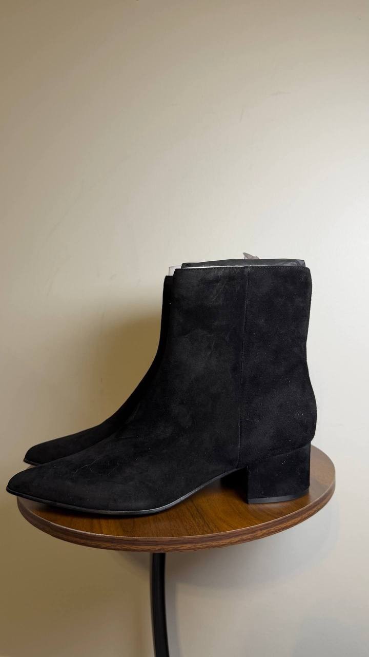 Nine West Black Suede Ankle Booties 11M New in Box MSRP $149
