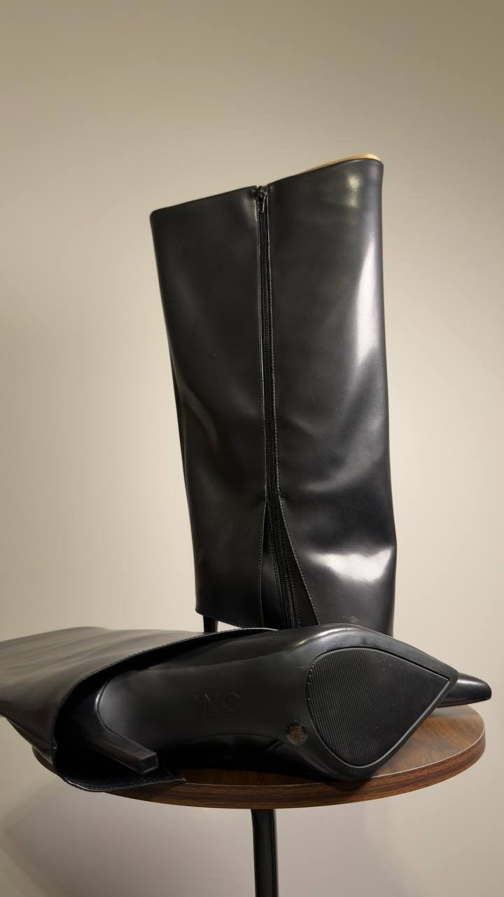 I.N.C.  Cuffed  Dress  Boots  Black  Man‑Made  7.5M  New  $129.90