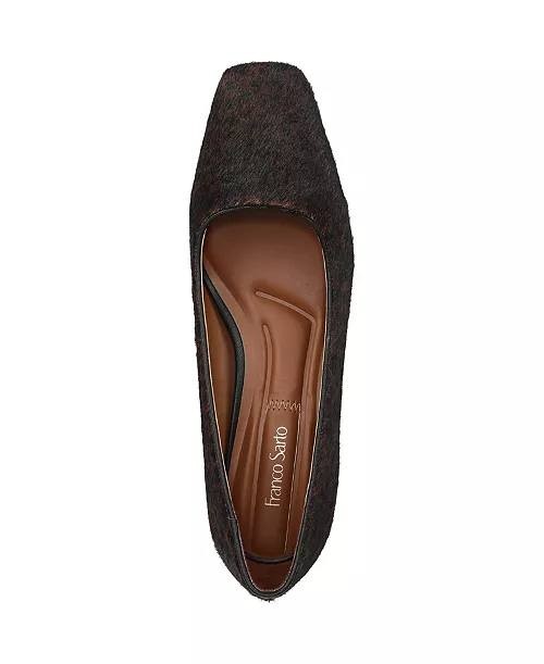 Franco Sarto Salino Pumps 8.5M Brown Leather Square Toe Block Heel NIB msrp$145