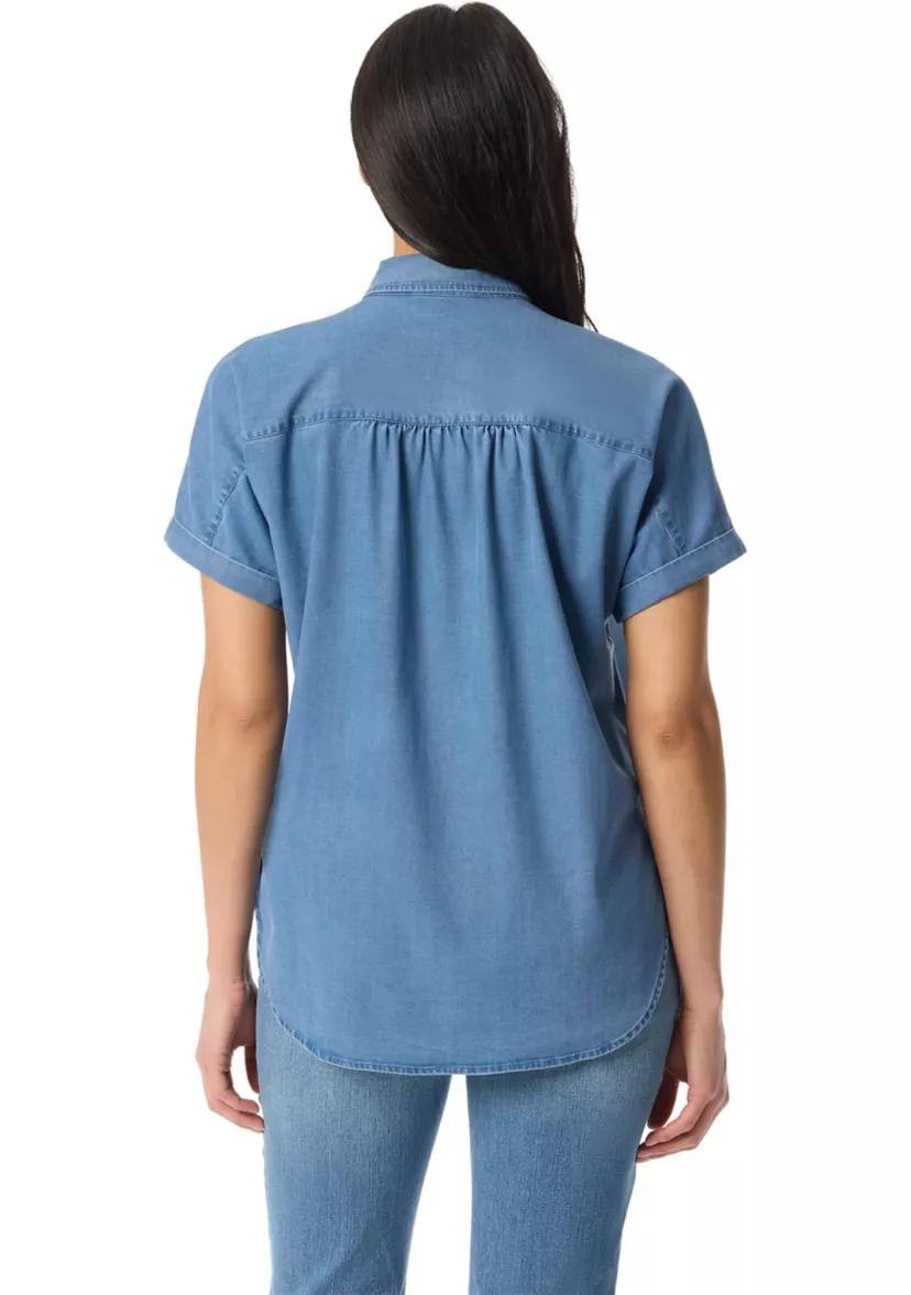 Gloria Vanderbilt Blue Lyocell Lightweight Top XL NWT Breathable Casual Wear