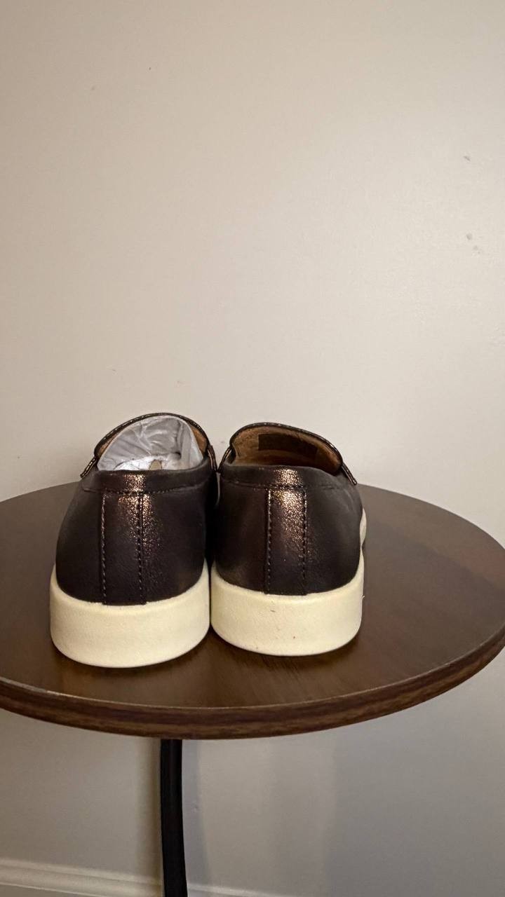 Naturalizer Dark Bronze Faux Leather Loafers 6.5W NIB MSRP $115