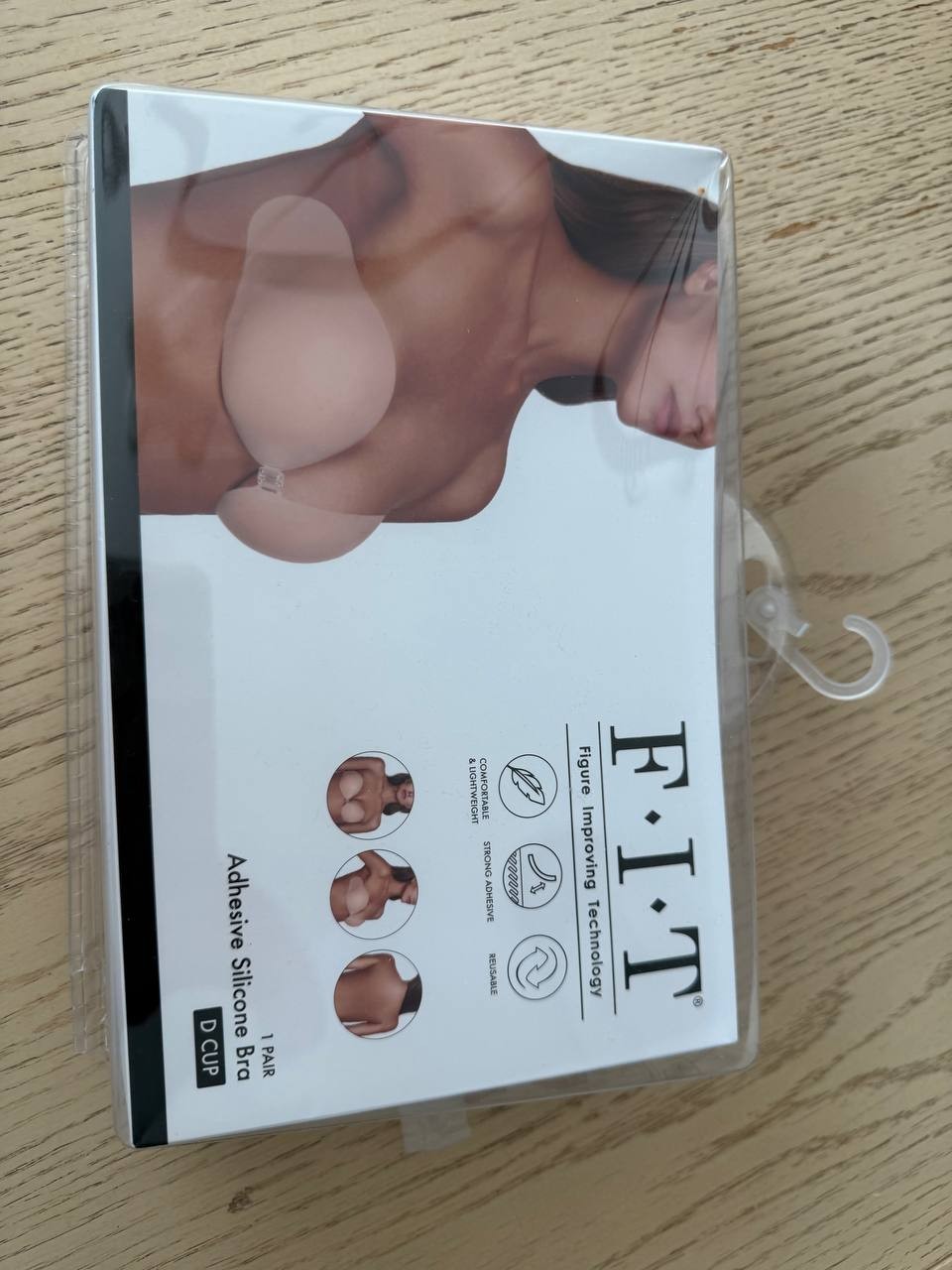F.I.T Adhesive Silicone Bra – Strapless Backless Push Up Invisible Bra D Cup