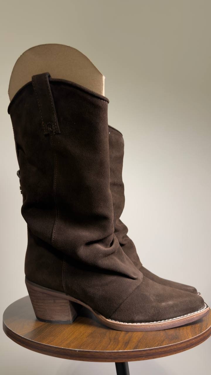 Steve  Madden  Aldora  Western  Slouch  Boots  Brown  Suede  9.5  New  $189