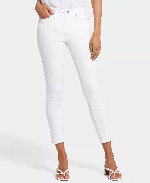 NYDJ Ami Skinny Ankle Jeans White Size 6 NWT Needs Wash $109