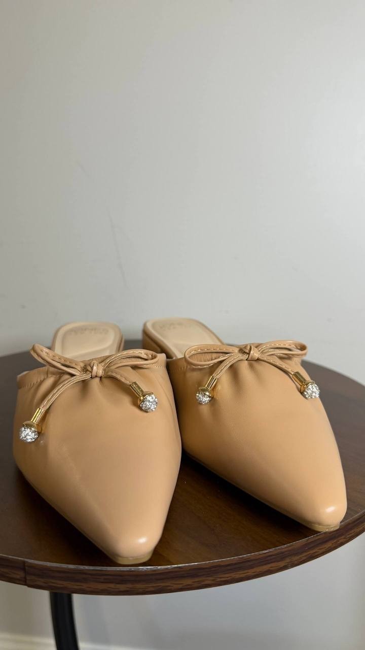 Jones New York Karise Pointed Toe Slip‑On Mules Natural Women’s 9M NWB $65