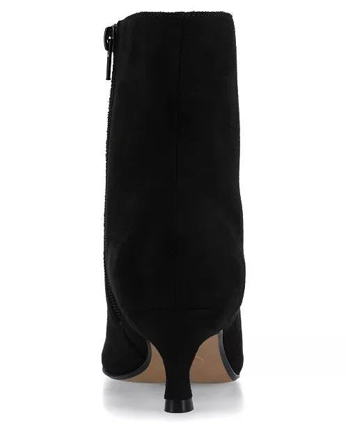 Journee Collection Arely Kitten Heel Booties Black 11WD Man‑Made $108 NWB
