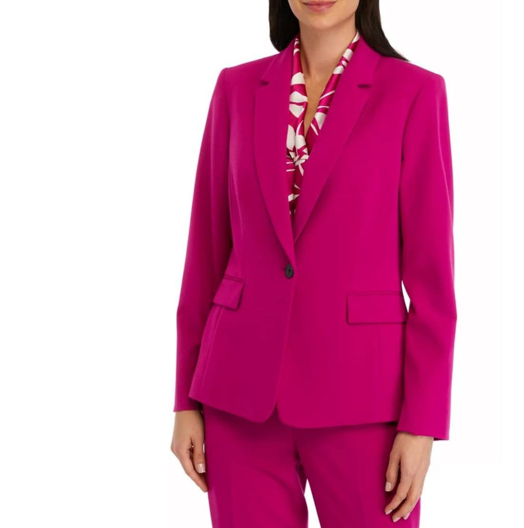 Tahari ASL Wild Berry Button Lapel Blazer Size 4 NWT $149 – Elegant Statement