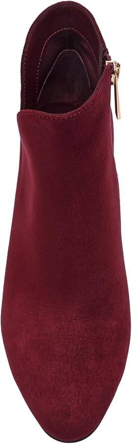 Anne Klein Annabelle Notch Ankle Dress Booties Burgundy 9M Heeled Booties NWB