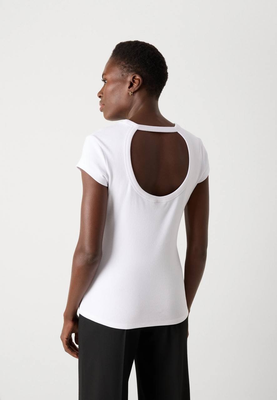 BOSS women’s ESIMA Print T‑Shirt White L $68 NWT
