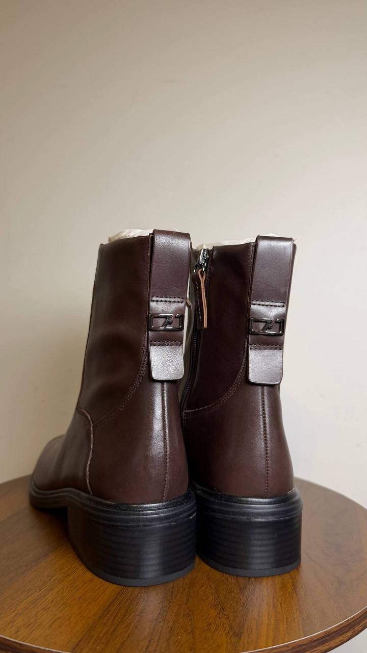 Franco Sarto Gracely Ankle Boot Brown Leather Women’s 8.5M NWB $175