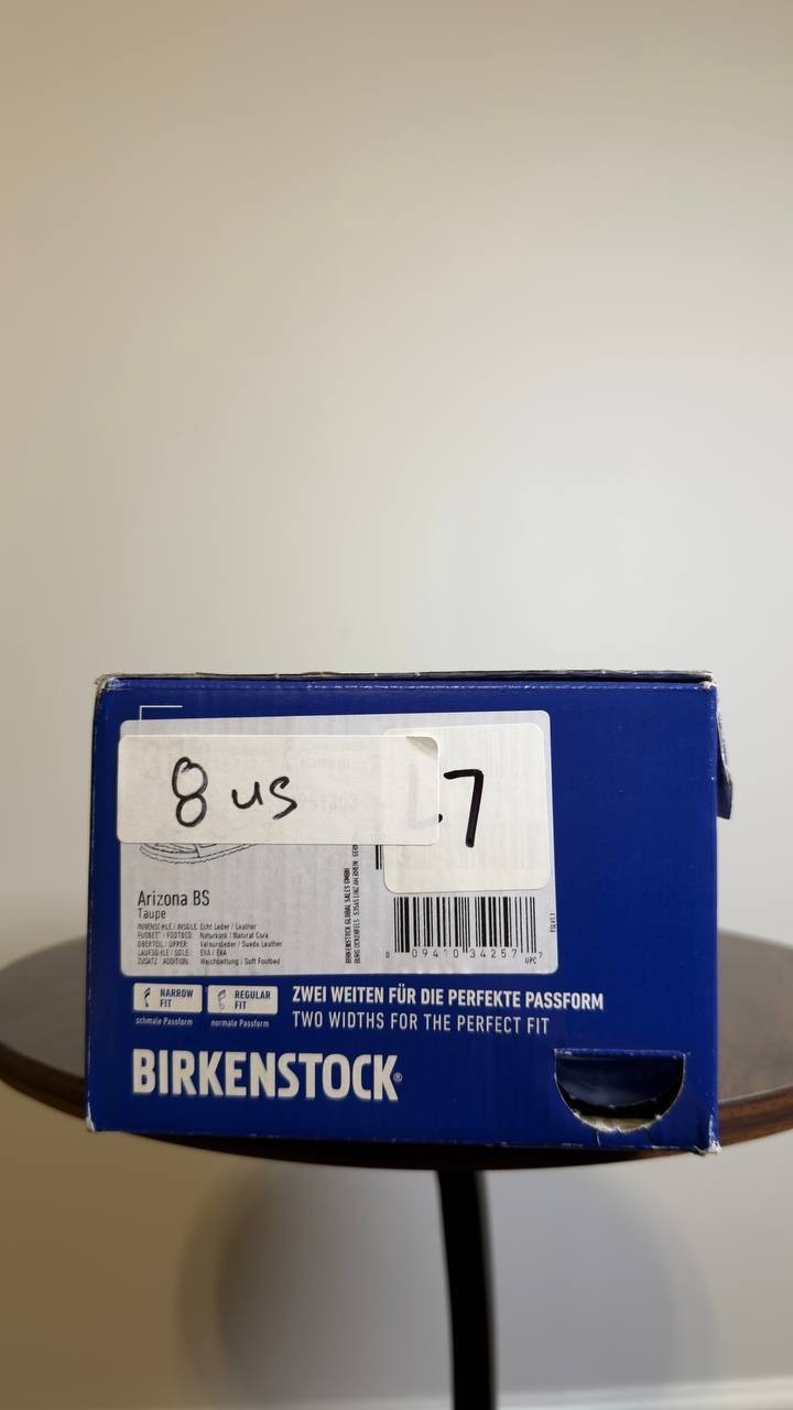 Birkenstock  Taupe  Slide  Sandals  8  New  With  Box   $155