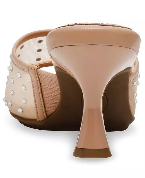 Anne Klein Mule Dress Sandals Blush Crystal 9.5 M New $89.00