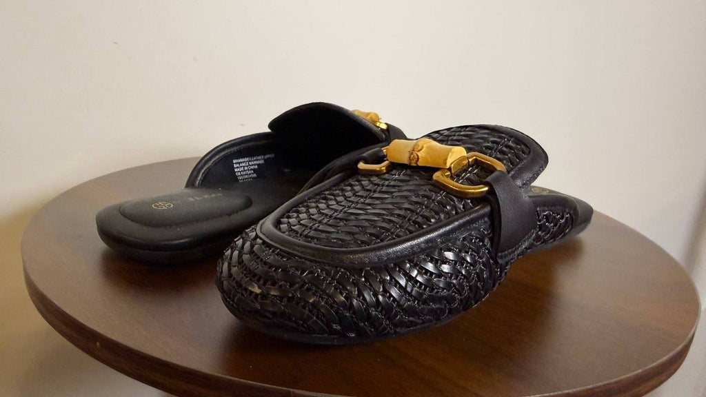 Giani Bernini Black Man‑Made Slip‑On Mules 7M NIB MSRP $89.50