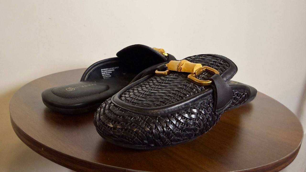 Giani Bernini Black Man‑Made Slip‑On Mules 7M NIB MSRP $89.50