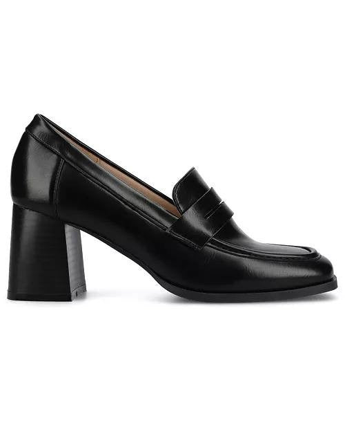 Journee Stacked Heel Pumps 9.5M Black Man‑Made New in Box MSRP $59.99