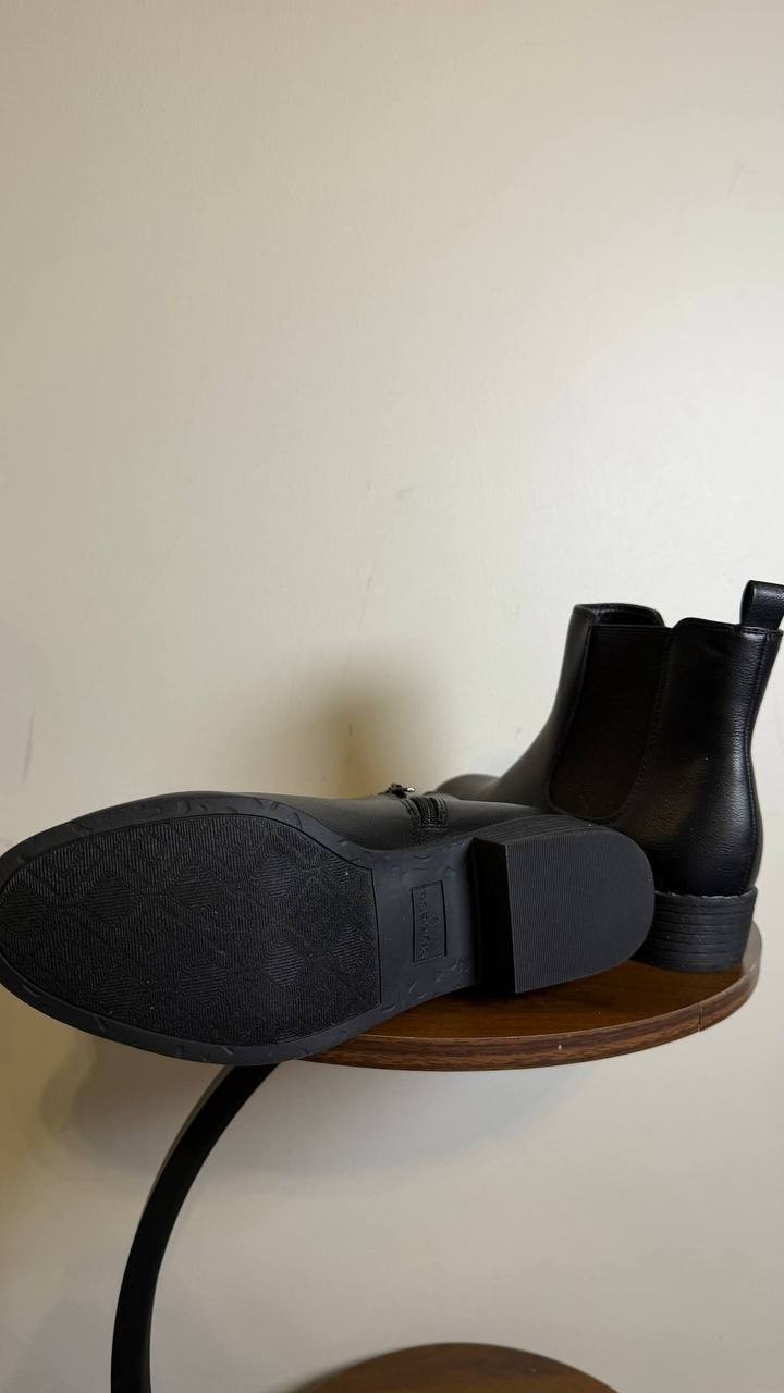 Style&Co Black Man‑Made Block Heel Booties 9M New in Box MSRP $69.90