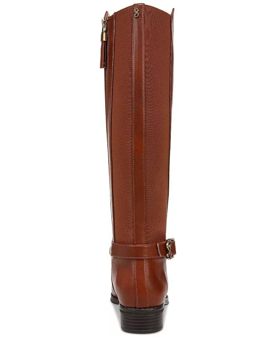 Sam & Libby Percy Boots 9 Hazelnut Man‑Made Knee‑High Riding Round Toe NIB