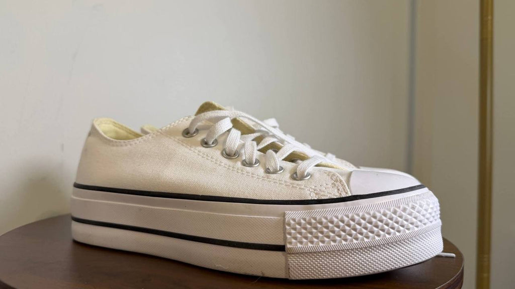 Converse Sneakers 4M White Textile New Without Box MSRP $69.95