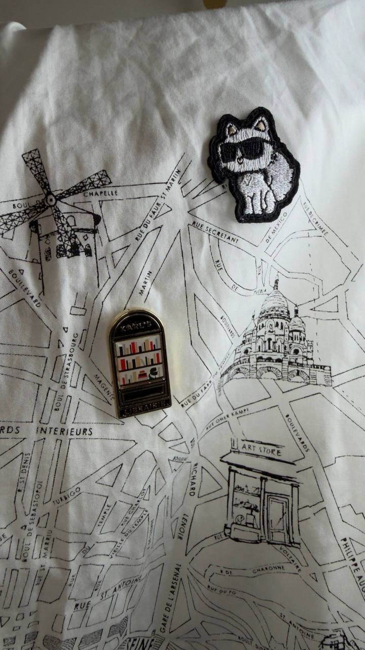Karl Lagerfeld Paris Whimsy White Poplin Shirt White S NWOT Damaged $119