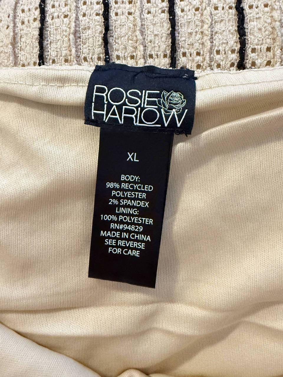 Rosie Harlow Beige Striped Dress – Size XL – NWOT