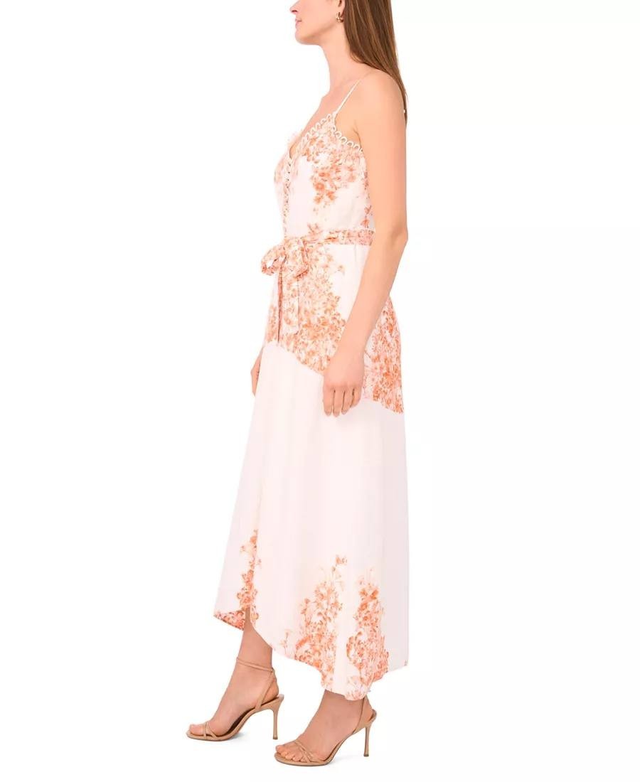 CeCe Placement‑Print Sleeveless Fit & Flare Dress–Ivory–Size 16–NWT–MSRP$159